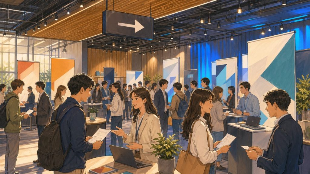 校園徵才活動攤位情境示意圖