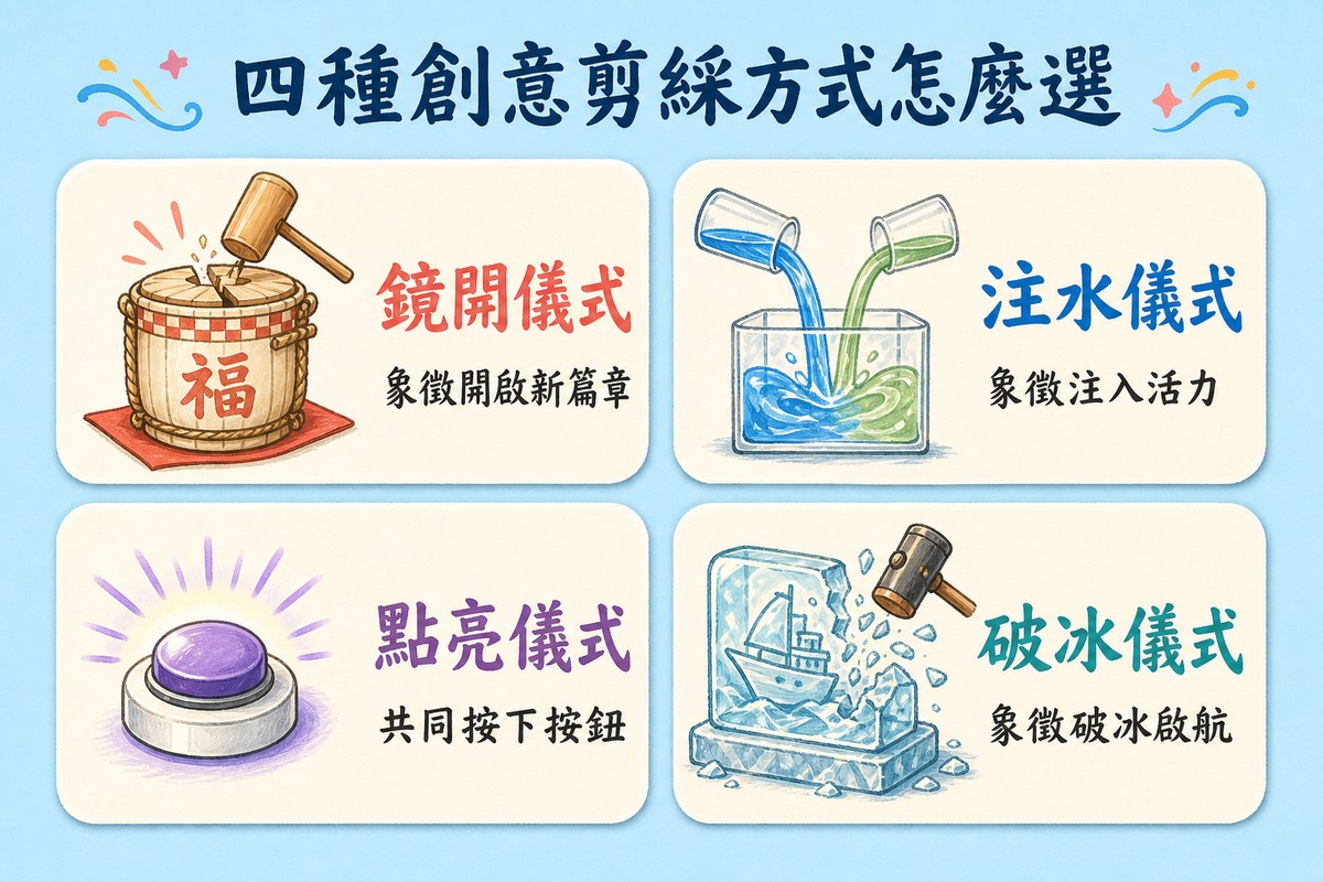 四種創意剪綵方式