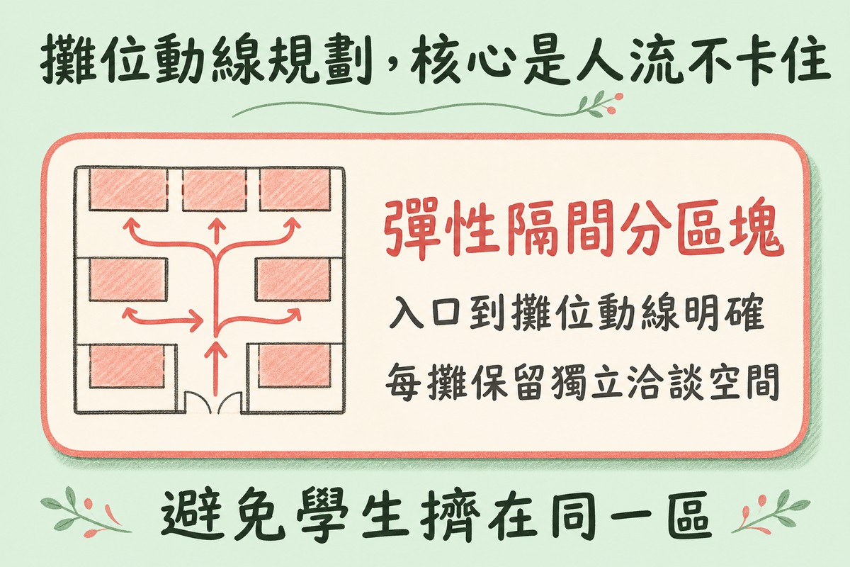 校園徵才攤位動線規劃