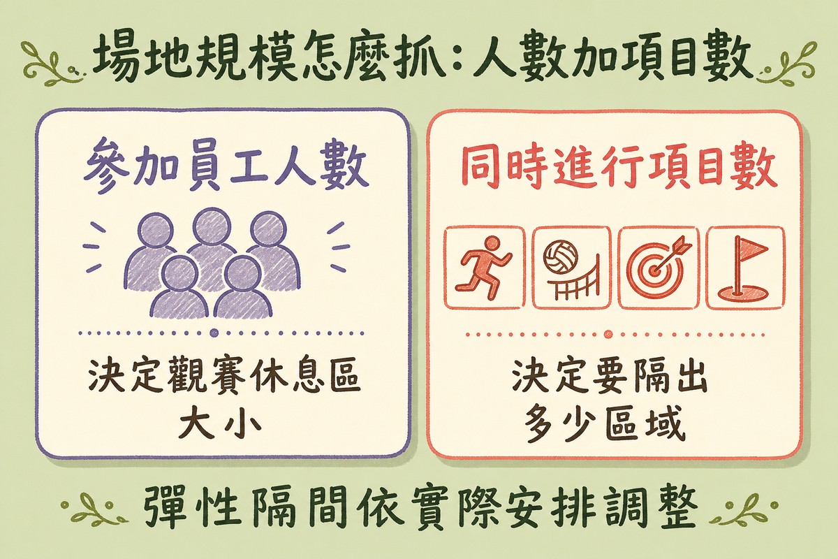 企業運動會場地規模估算