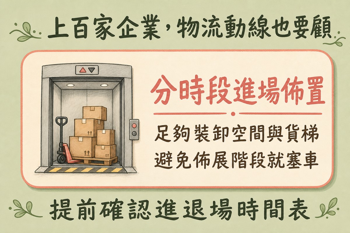 徵才博覽會物流動線